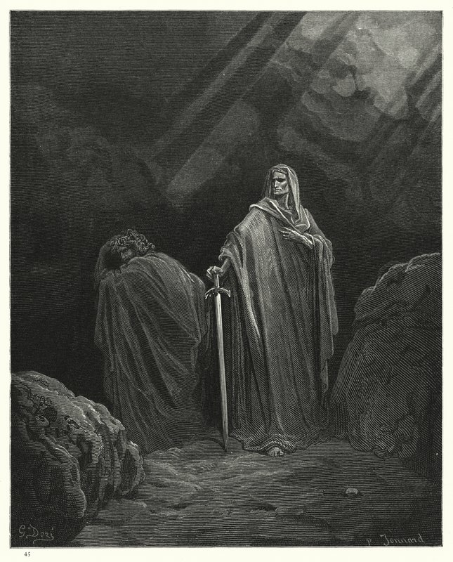 Illusztráció Gustave Dore: Miltons Paradise Lost, X. könyv, 610. sor alkotó: Gustave Dore