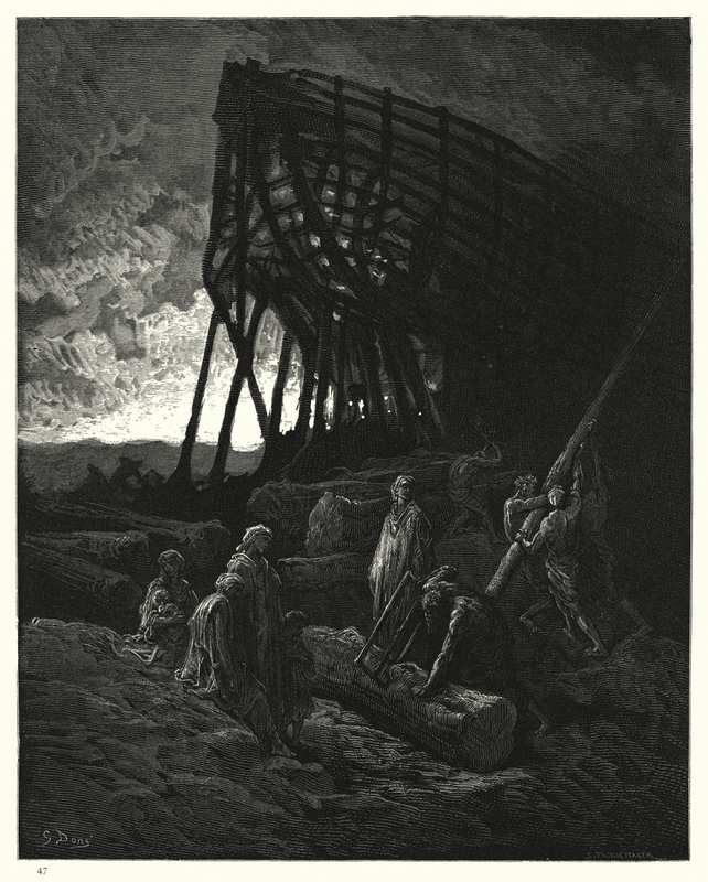 Illusztráció Gustave Dore: Miltons Paradise Lost, XI. könyv, 729. sor alkotó: Gustave Dore