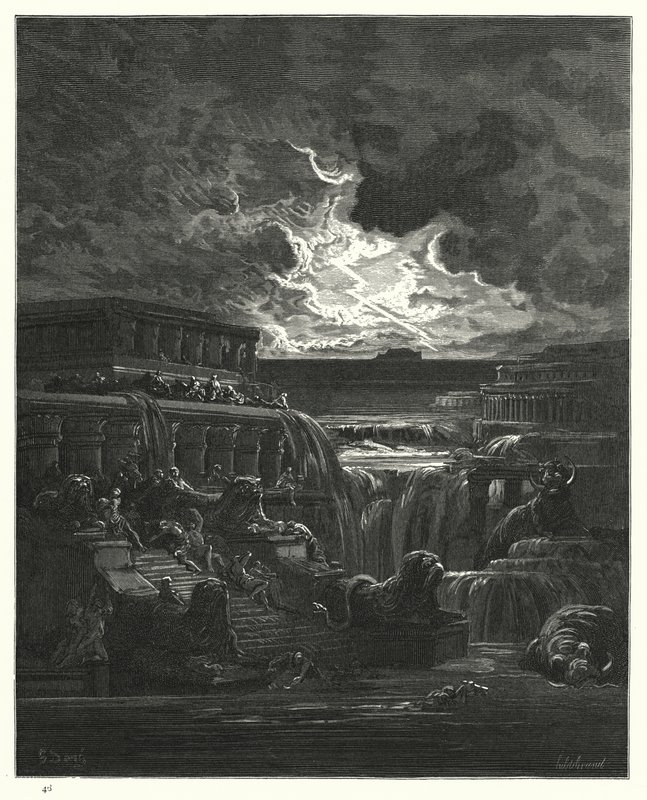 Illusztráció: Gustave Dore: Miltons Paradise Lost, XI. könyv, 747-749. sor alkotó: Gustave Dore