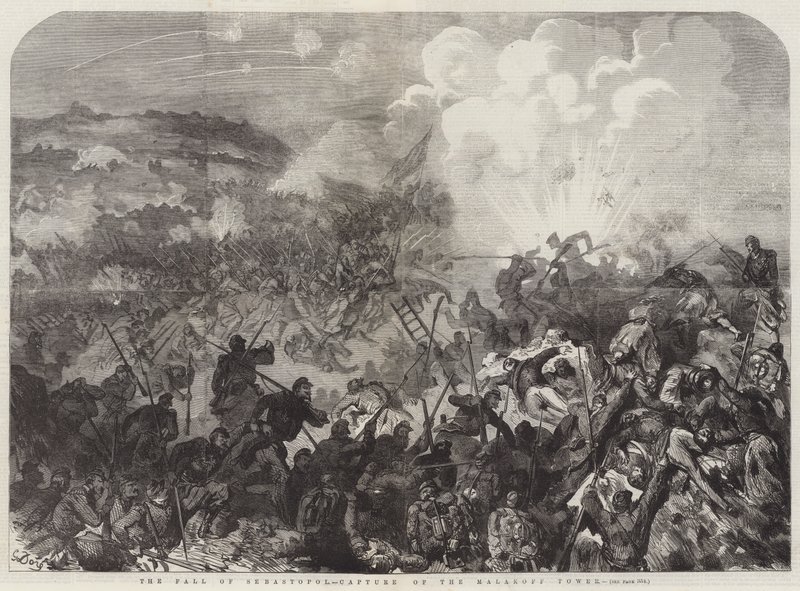 Szevasztopol eleste, a Malakoff-torony elfoglalása alkotó: Gustave Dore