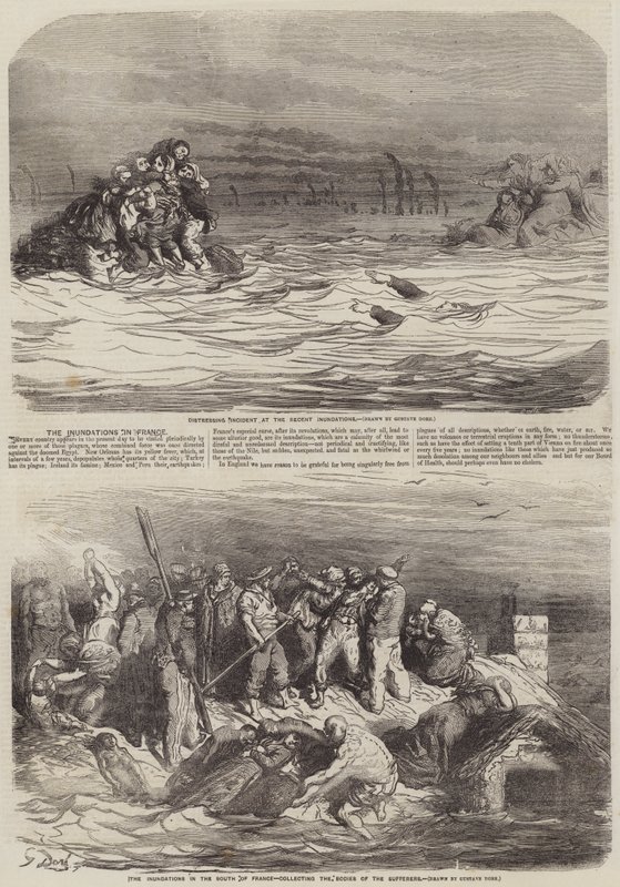 Az áradások Franciaországban alkotó: Gustave Dore