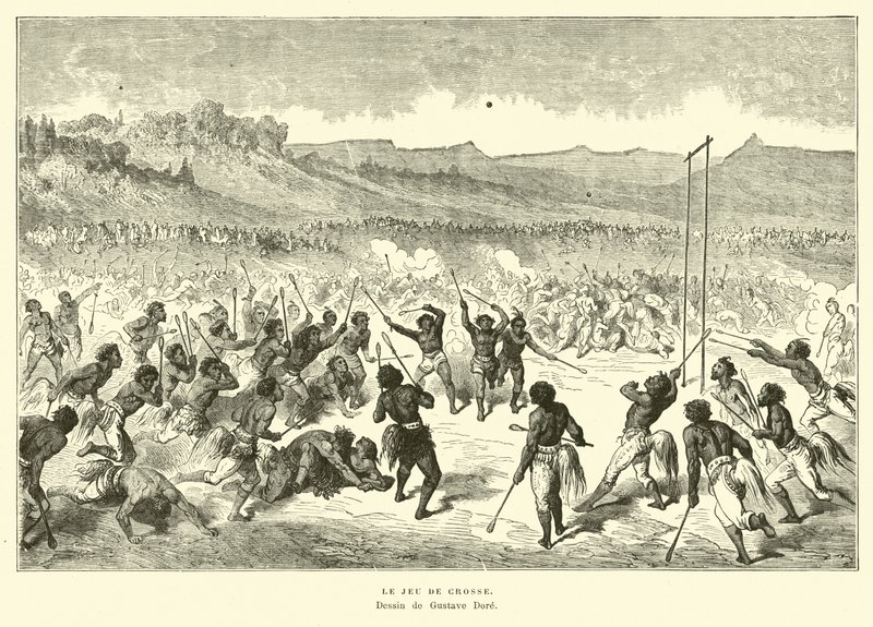 A lacrosse játék alkotó: Gustave Dore