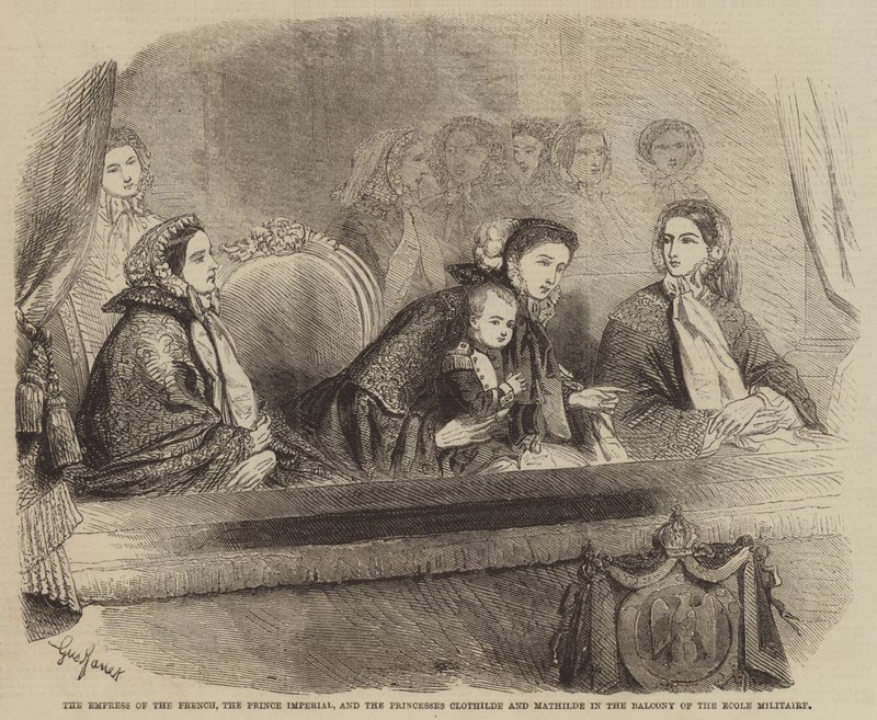 A franciák császárnője, a császári herceg, valamint a Clotilde és Mathilde hercegnők? alkotó: Gustave Janet