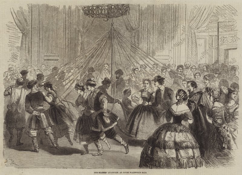 A Skaters Quadrille, a Walewskis gróf bálon alkotó: Gustave Janet