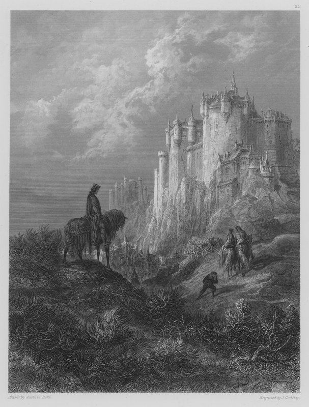 Edyrn a hölgy és a törpe utazásával az Arthurs Courtba alkotó: Gustave after Dore