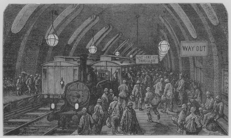 Vasútállomás a városban alkotó: Gustave after Dore