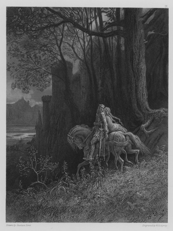 Geraint és Enid ellovagolnak alkotó: Gustave after Dore
