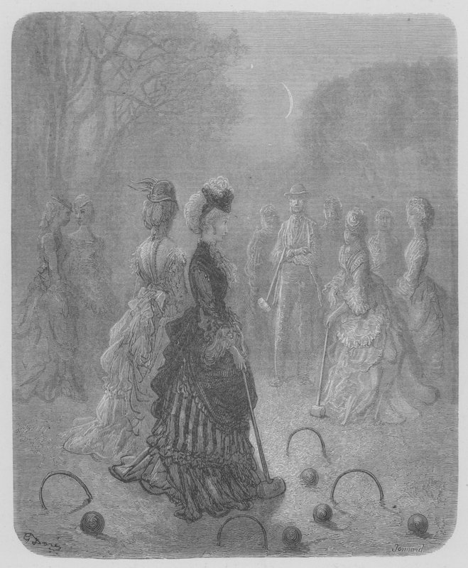 La Partie De Crocket Dans Un Jardin De Belgravia alkotó: Gustave after Dore