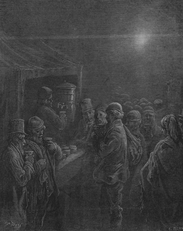 Az első csésze kávézó alkotó: Gustave after Dore