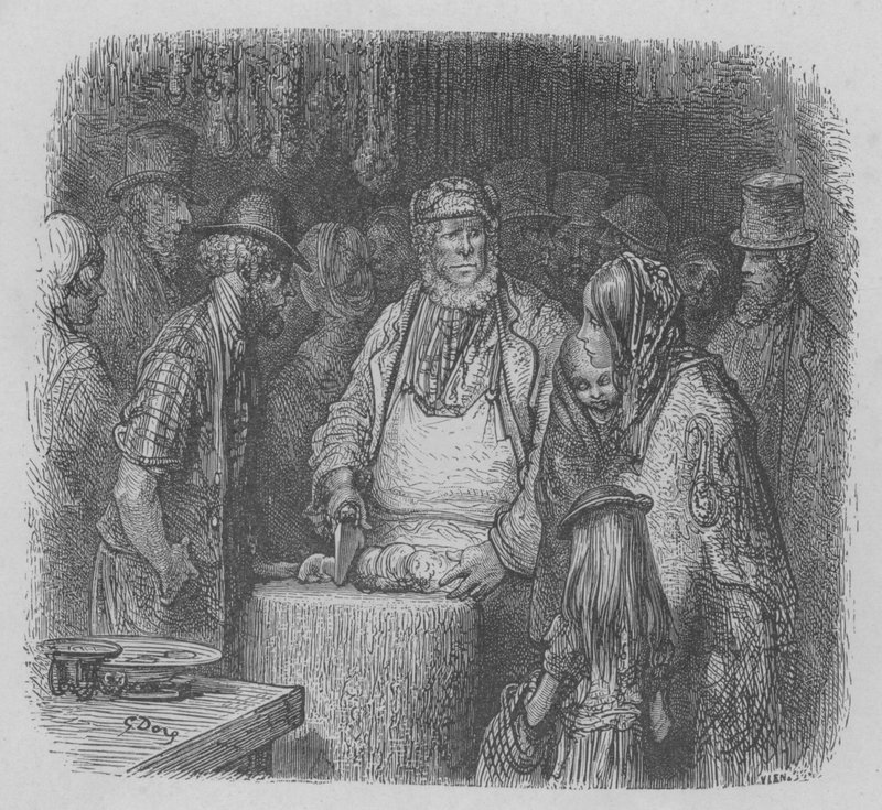 A hentes feladatai gyakorlása közben alkotó: Gustave after Dore