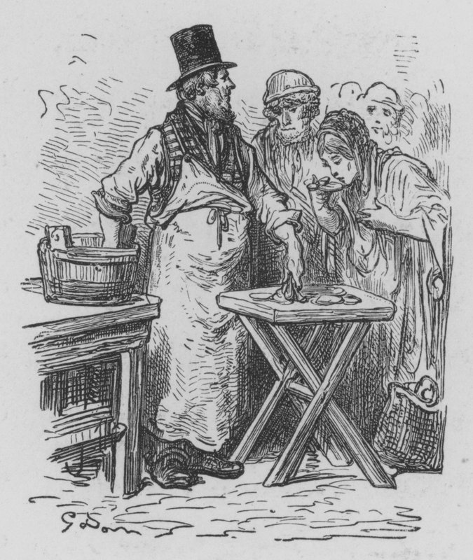 Osztriga kereskedő alkotó: Gustave after Dore
