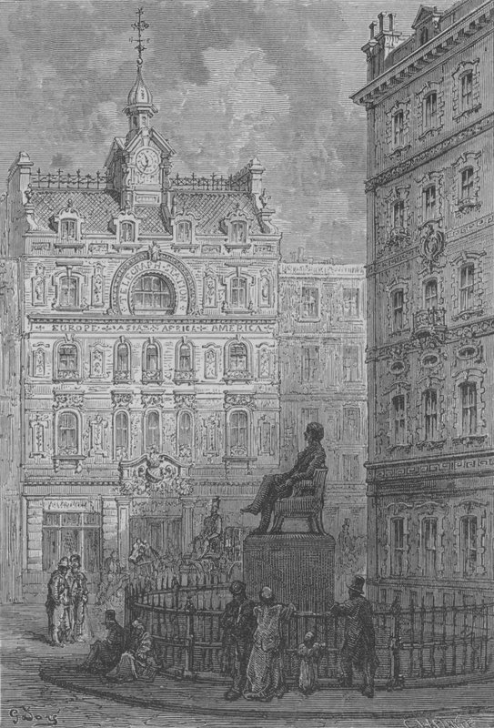 Peabody szobor a City of London Centerben alkotó: Gustave after Dore