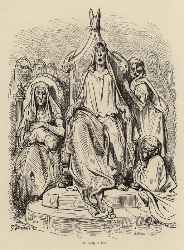 A félelem családja alkotó: Gustave after Dore