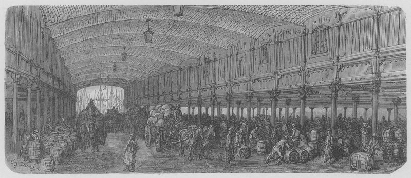 A Sainte-Catherine dokkok perspektivikus képe alkotó: Gustave after Dore