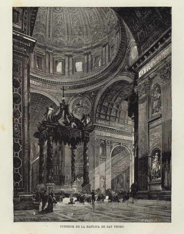 A Szent Péter-bazilika belseje alkotó: Gustave Bauernfeind