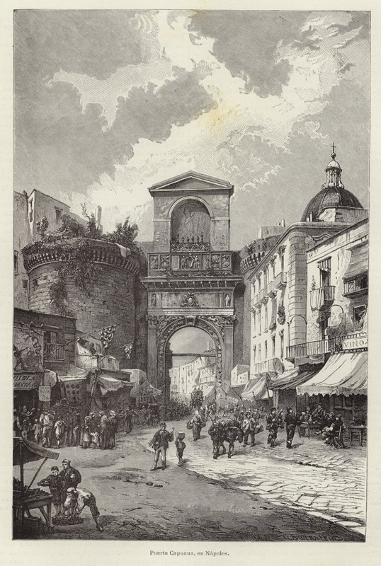 Porta Capuana Nápolyban alkotó: Gustave Bauernfeind