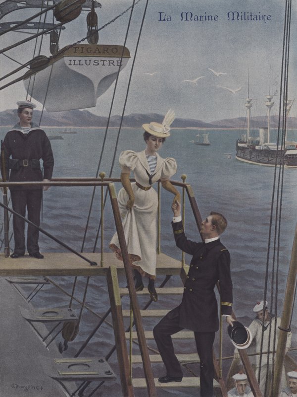 A la Coupee. A Le Figaro Illustre borítója, 1897. március alkotó: Gustave Bourgain