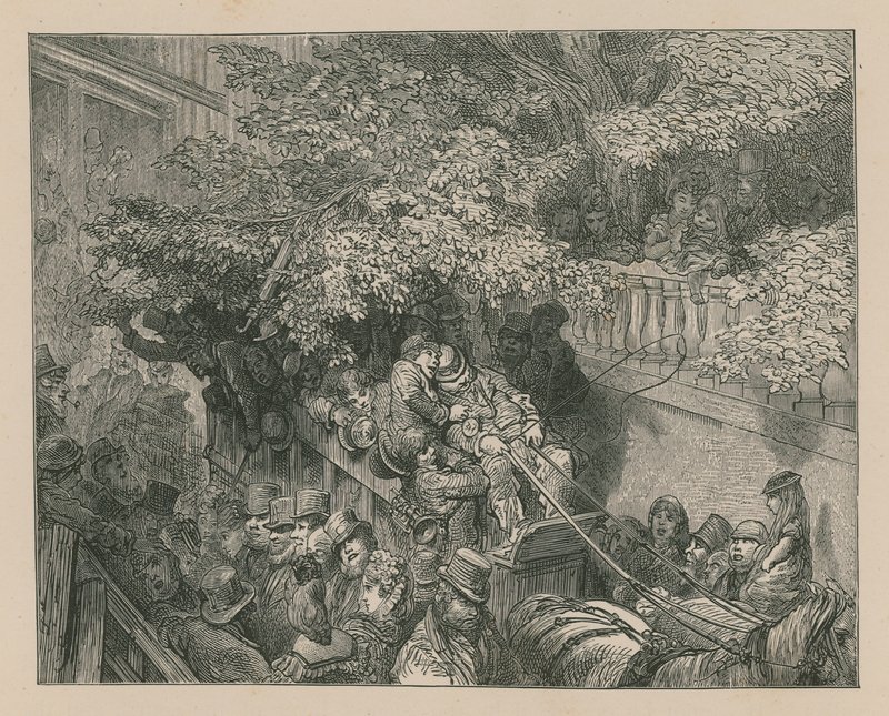 Egy zsúfolt lovaskocsi alkotó: Gustave Dore