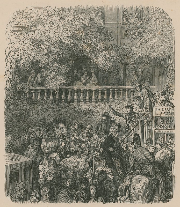 A londoni élet jelenete alkotó: Gustave Dore