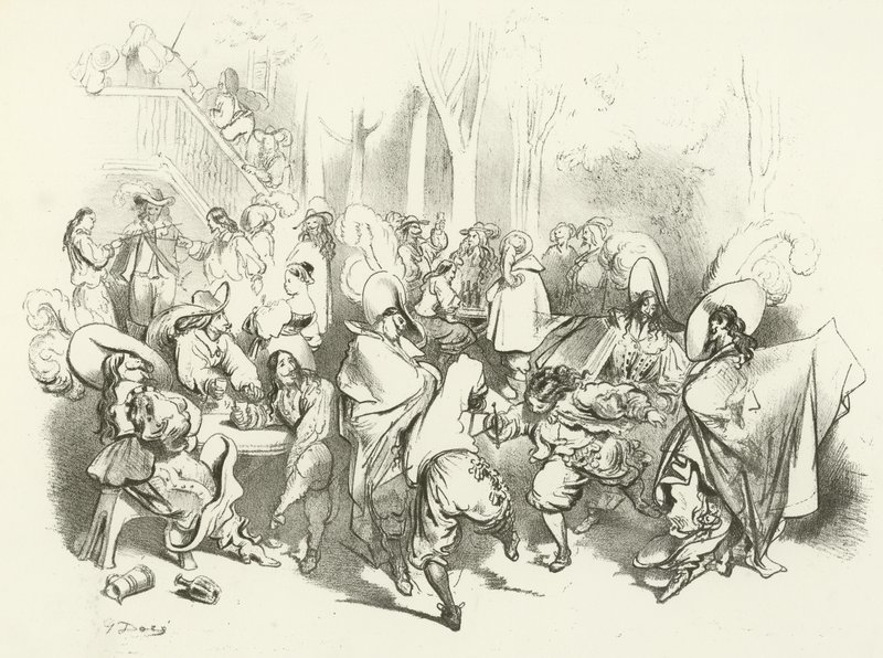 Richelieu párbaj elleni rendelete után (mélynyomás) alkotó: Gustave Dore