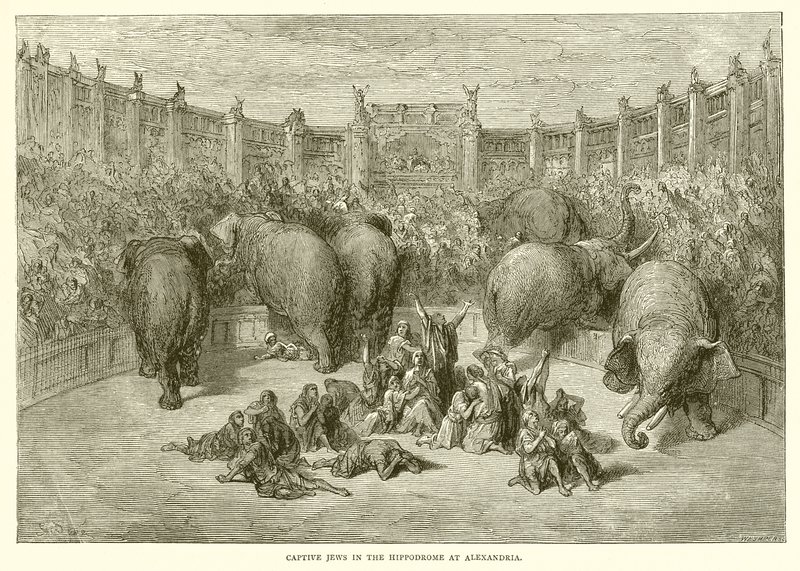 Fogságban lévő zsidók az alexandriai Hippodromban alkotó: Gustave Dore