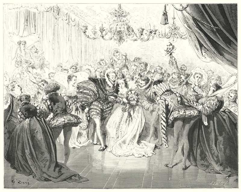Cendrillon; Hamupipőke (metszet) alkotó: Gustave Dore