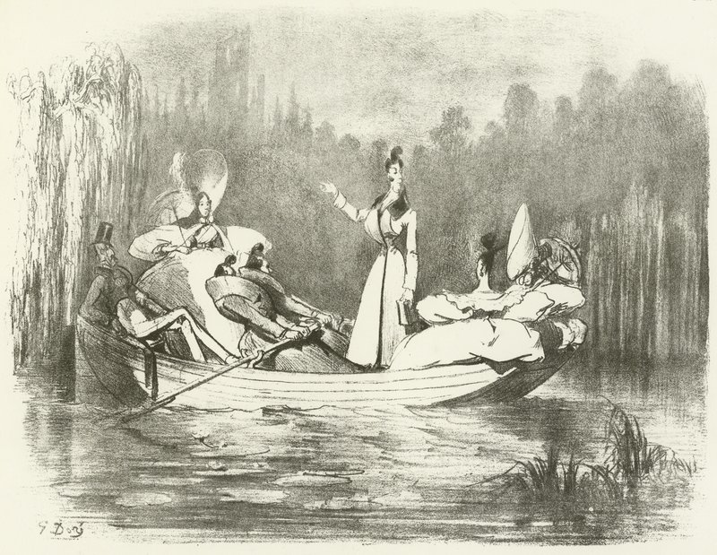 Dandyizmus, falusiasítás (mélynyomat) alkotó: Gustave Dore