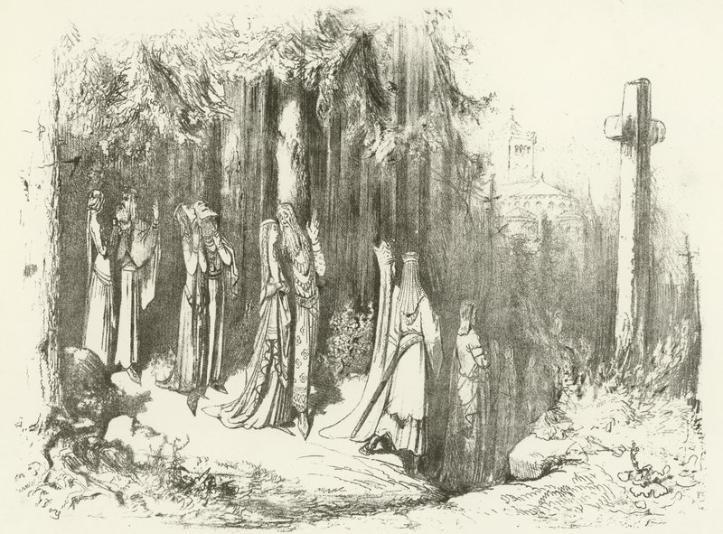 Áhítat az 5. és 6. században – böjt és ima (mélynyomat) alkotó: Gustave Dore