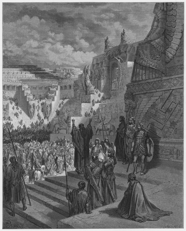 Gustave Dore Biblia: Artaxerxész szabadságot ad a zsidóknak alkotó: Gustave Dore