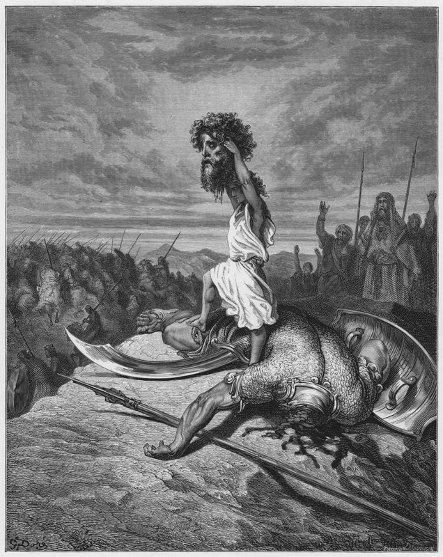 Gustave Dore Biblia: Dávid és Góliát alkotó: Gustave Dore