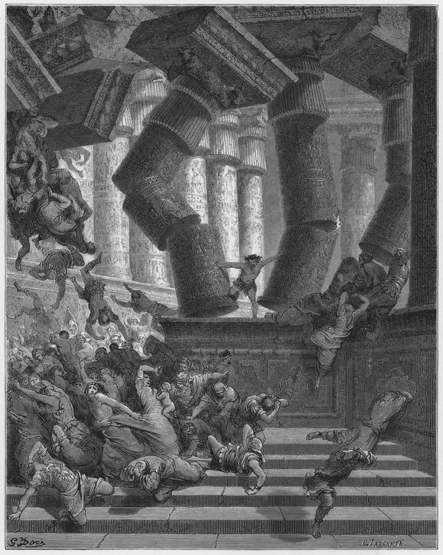 Gustave Dore Biblia: Sámson halála alkotó: Gustave Dore