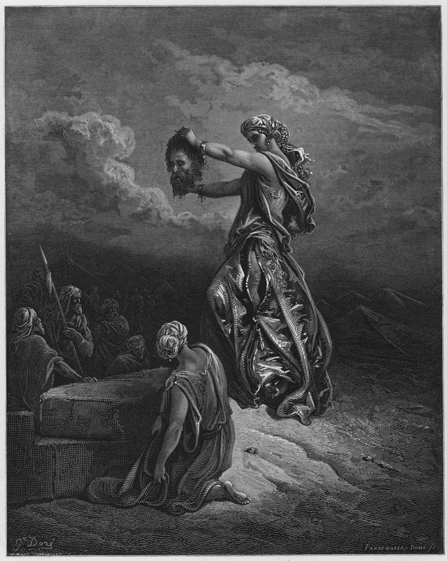 Gustave Dore Biblia: Judith Holofernész fejét mutatja alkotó: Gustave Dore