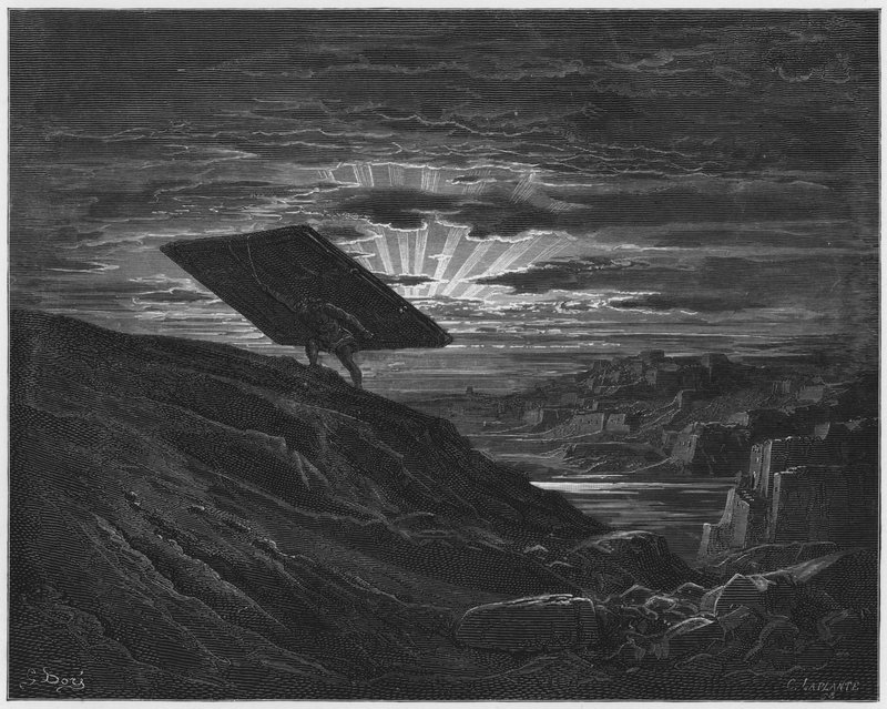 Gustave Dore Biblia: Sámson elviszi Gáza kapuit alkotó: Gustave Dore