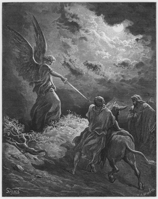 Gustave Dore Biblia: Az angyal megjelenése Bálámnak alkotó: Gustave Dore