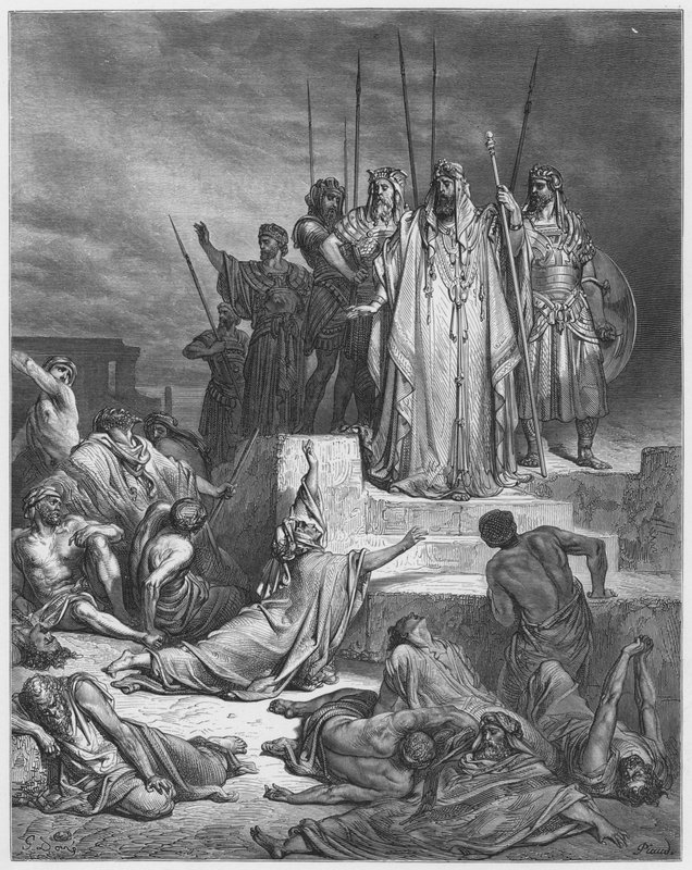 Gustave Dore Biblia: Az éhínség Szamáriában alkotó: Gustave Dore