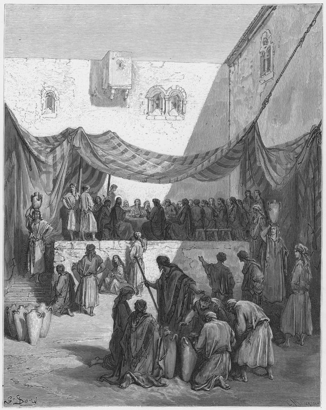 Gustave Dore Biblia: A házasság Kánában alkotó: Gustave Dore