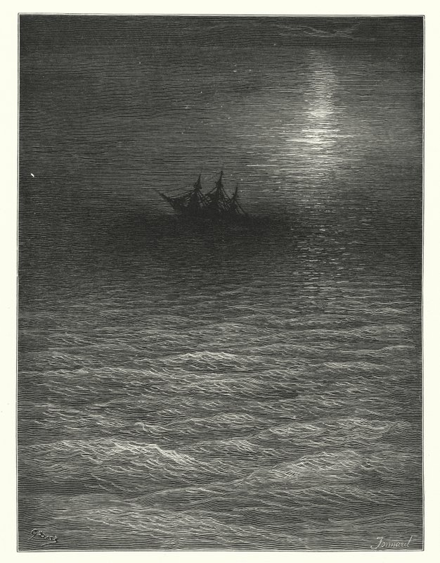 Gustave Dore illusztrációja Coleridge Rime of the Ancient Mariner című művéhez (metszet) alkotó: Gustave Dore