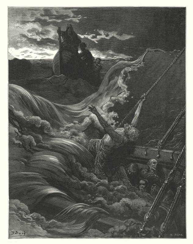 Gustave Dore illusztrációja Coleridge Rime of the Ancient Mariner című művéhez (metszet) alkotó: Gustave Dore