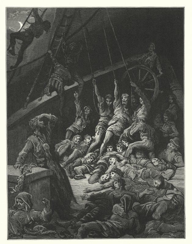 Gustave Dore illusztrációja Coleridge Rime of the Ancient Mariner című művéhez (metszet) alkotó: Gustave Dore