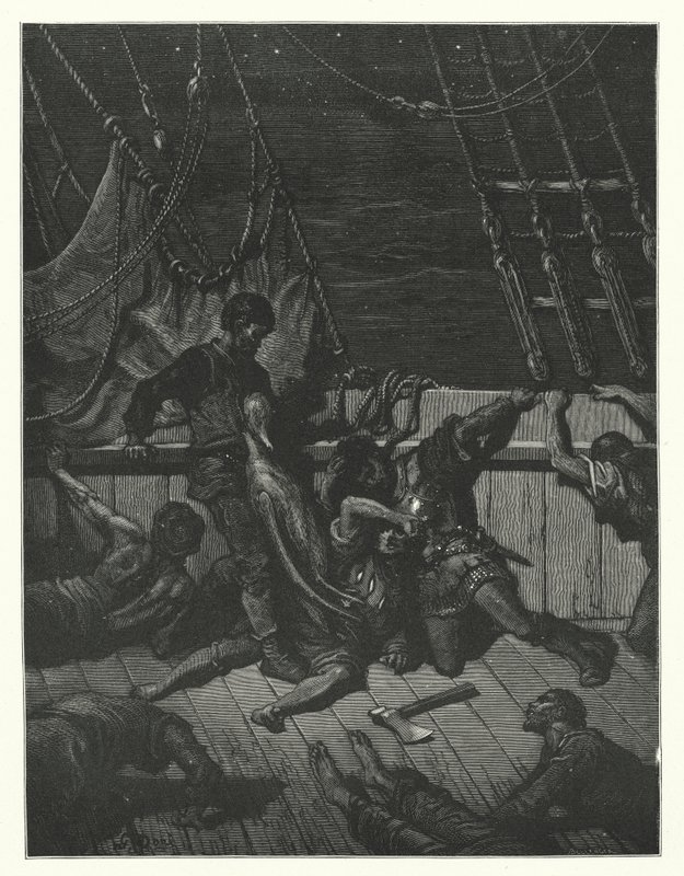 Gustave Dore illusztrációja Coleridge Rime of the Ancient Mariner című művéhez (metszet) alkotó: Gustave Dore
