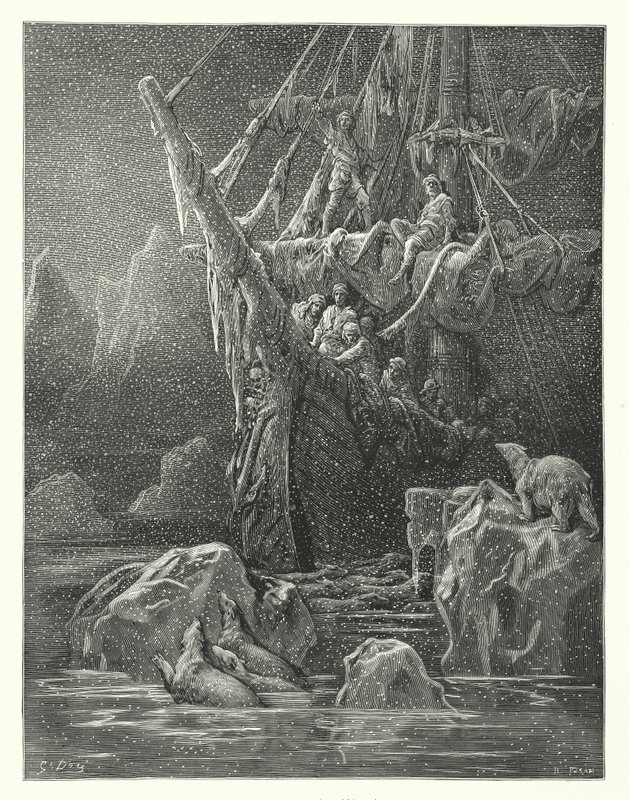 Gustave Dore illusztrációja Coleridge Rime of the Ancient Mariner című művéhez (metszet) alkotó: Gustave Dore