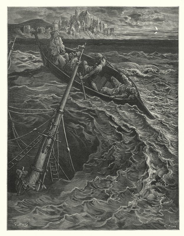 Gustave Dore illusztrációja Coleridge Rime of the Ancient Mariner című művéhez (metszet) alkotó: Gustave Dore