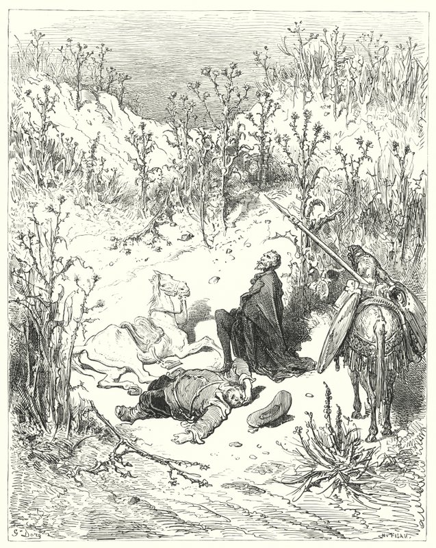 Gustave Dore Don Quijote: „Aludj, Sancho!” – kiáltott fel Don Quijote: „Aludj, mert alvásra születtél” (metszet) alkotó: Gustave Dore