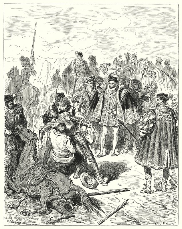 Gustave Dore Don Quijote: "Sápadtan és hideg verejtékben találták" (metszet) alkotó: Gustave Dore