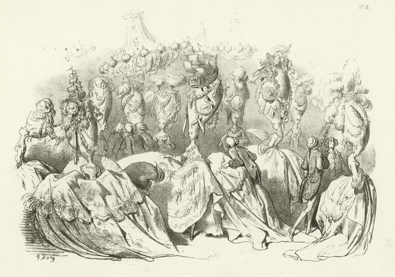 Fejruhák XVI. Lajos uralkodása idején (mélynyomás) alkotó: Gustave Dore
