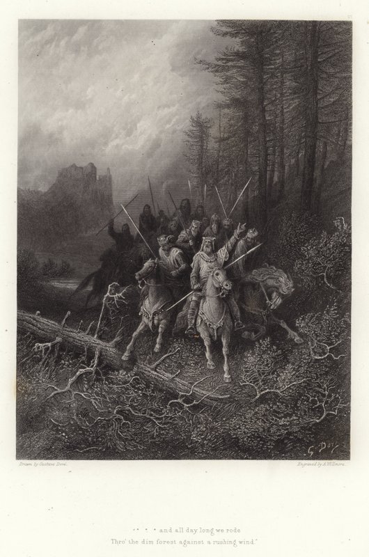 Alfred Tennyson illusztrációja Vivien számára alkotó: Gustave Dore