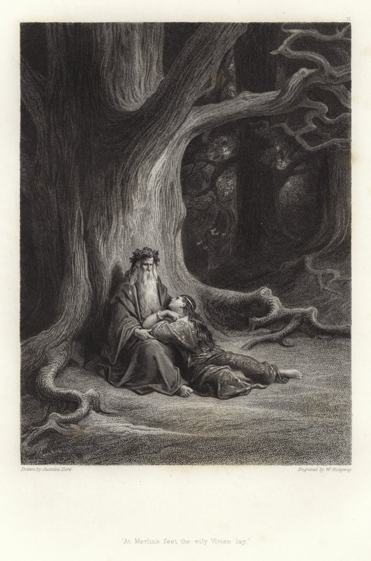 Alfred Tennyson illusztrációja Vivien számára alkotó: Gustave Dore