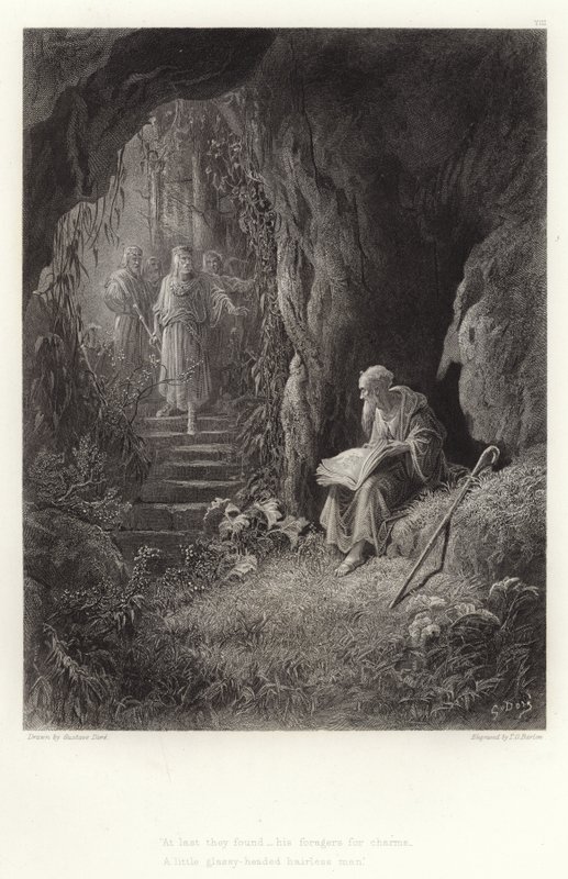 Alfred Tennyson illusztrációja Vivien számára alkotó: Gustave Dore