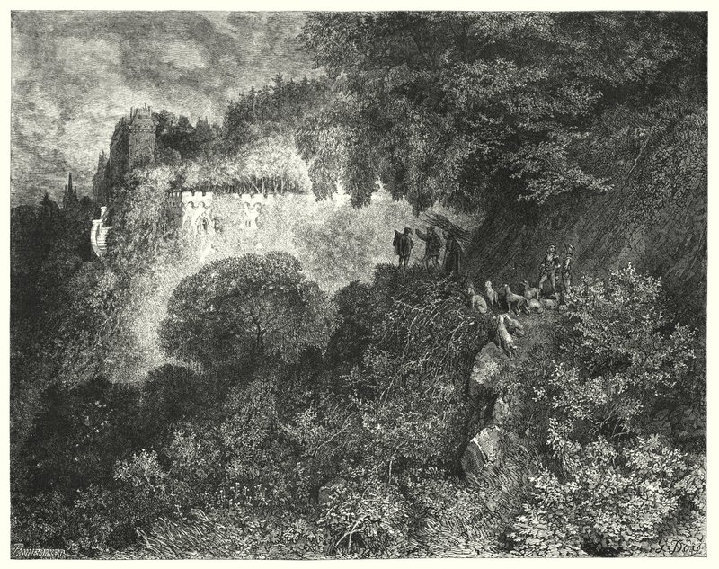 La Belle Au Bois Dormant; Csipkerózsika (metszet) alkotó: Gustave Dore