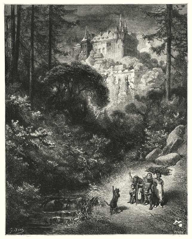 A mestermacska vagy a bakancsos cica; Csizmás Kandúr alkotó: Gustave Dore